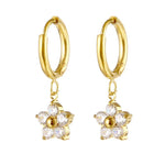 Fiona Drop Charm Huggies- 18k Gold Plated